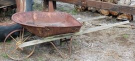 Vintage Akron wheel barrow