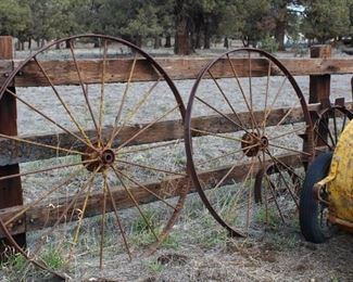 Metal implement wheels