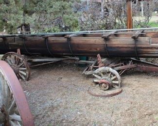 Vintage irrigation canal on wagon equipped w/bunks