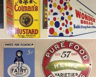 Porcelain on metal advertising signs