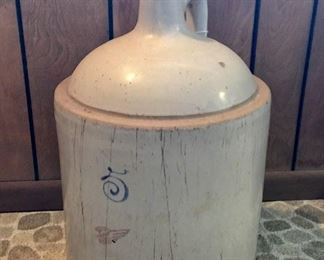 Large Redwing No. 5 crock jug