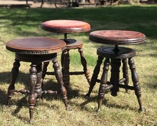 Vintage piano stools