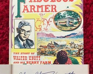 Signed copy Fabulous Farmer, Walter Knott