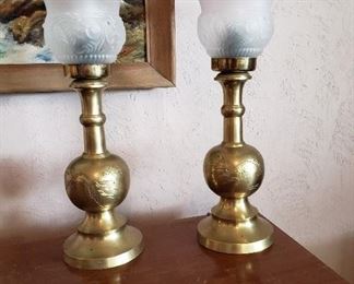 Small antique side table lamps