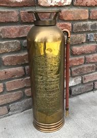 Vintage brass fire extinguisher 