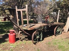 Bend Railroad Depot luggage cart wagon 