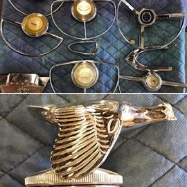 Old horn buttons and radiator cover for Ford Model A