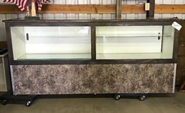 8' custom built glass display cabinet