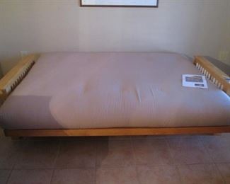 Futon Mattress & Oak Wood Frame