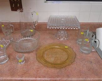 Square-Footed Cake Server, Pitchers, Beer Mugs