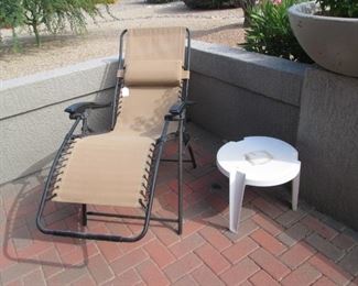 Reclining Chair, Accent Table