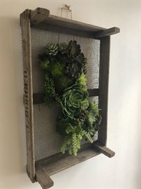 Faux Succulent wall piece large