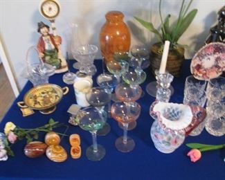 Baskets, Vases, Candlesticks, Florals & Figurines
