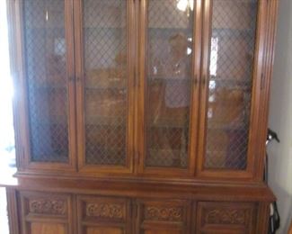 Large China Cabinet, Mediterranean Style, 60" wide
