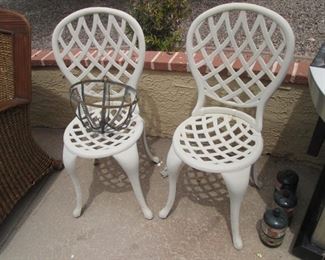 2- Metal Yard Chairs