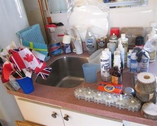 Cleaning Supplies + Assorted Flags