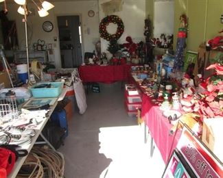 Garage is Filled with Christmas Decor!