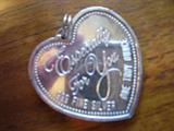troy ounce silver heart pendant