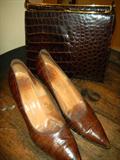 alligator shoes and bag