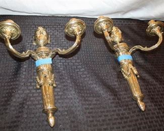 Brass sconces