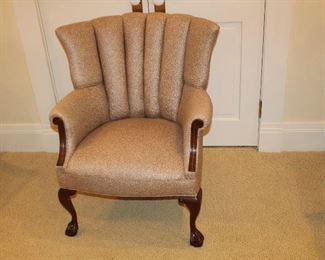 Brown speckled arm chair