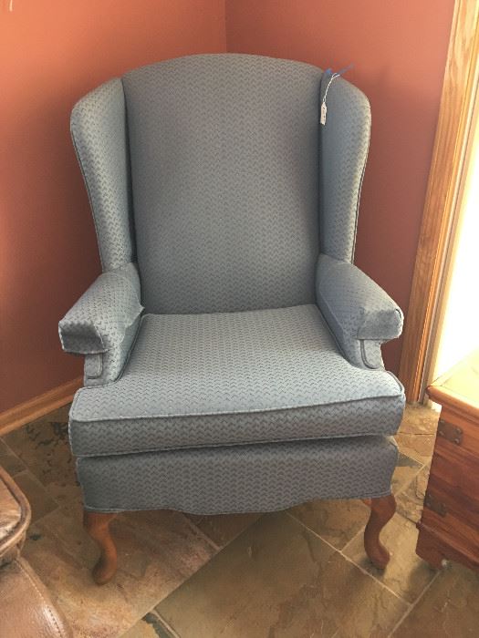 Upholstered Queen Ann chair
