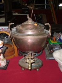 18th century Egyptian influence copper hot water urn 