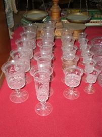 more of the 32pcs. of cut & engraved crystal