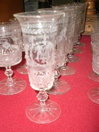 detail of the cut & engraved crystal