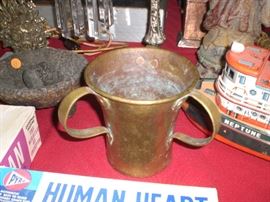 Russian brass 3 handled wedding cup