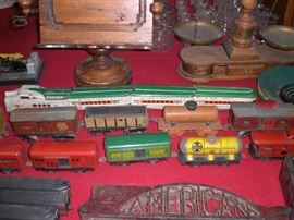 trains by Ives, Lionel, Marx, etc.