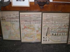 Colby & Co. Chronological chart of ancient, modern & biblical history by Sebastian C. Adams in 8 framed sections
