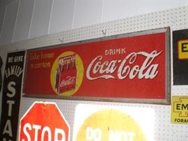 6ft. DRINK Coca-Cola Take home a carton metal sign