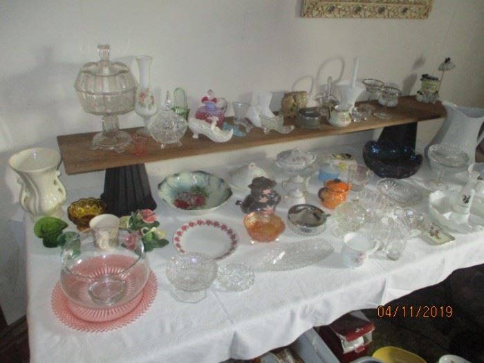 Nice display of glass ware Now its 30% fuller