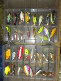 one of several boxes of lures 