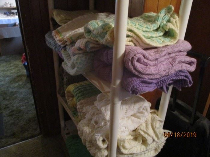 Knitted baby throws 