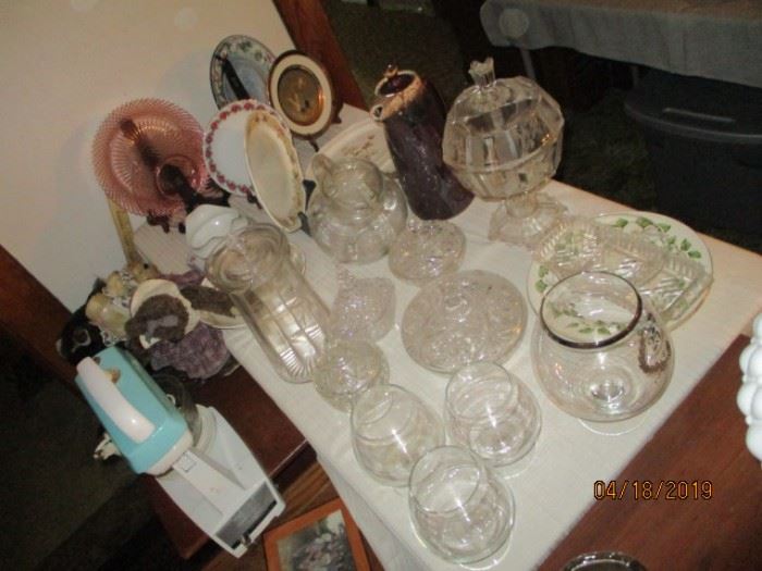 clear and depression glass