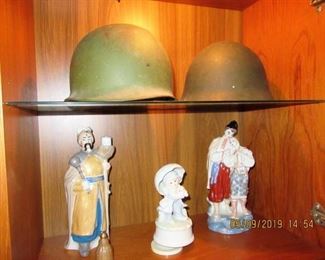 PAIR OF MILITARY HELMETS