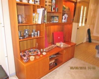 Another Teak Wall Unit, by Udium,  this one would house a flat screen and audio equipment along with all your vintage glassware and decor 70x72x20