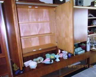 Teak cabinet with bar and lighting mid 60's