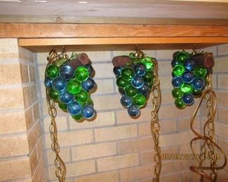 LUCITE GRAPE CLUSTER HANGING LIGHTS