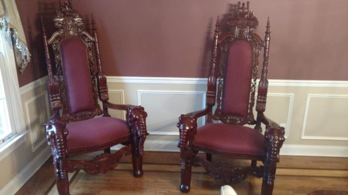 Large Ornate Chairs