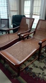 Indoor wicker lounge chairs