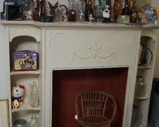 fireplace with decor