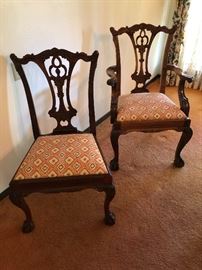 Examples of formal dining room chairs.