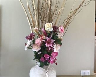 Large Vase with Artifical floral Arrangement