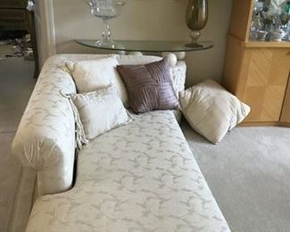Ivory on ivory  loungeer/ fanting couch
