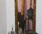 gilded tall hallway mirror