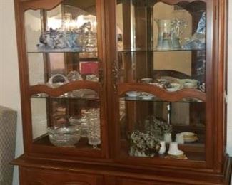 pair of matching lighted Chine cupboards