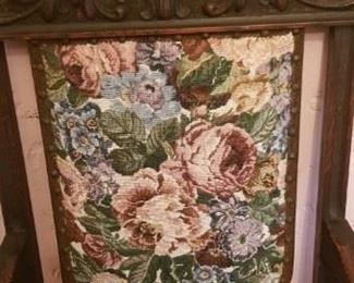 antique North wind  or greenman chair